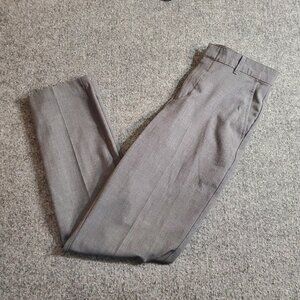 Van Heusen Women's Gray Slim Fit Tapered Leg Dress Pants Size 16 Stretch